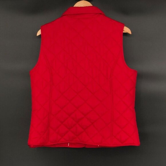 Charter Club Quilted Sleeveless Outdoor Puffer Vest Size L Red - Picture 2 of 7